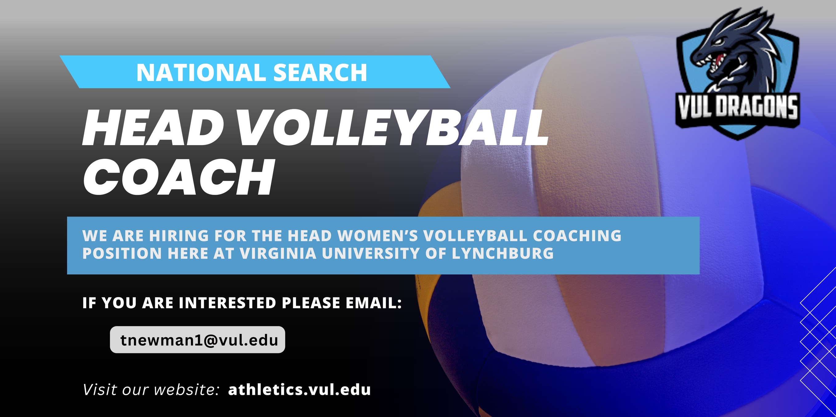 We are hiring for the head women's volleyball coaching position